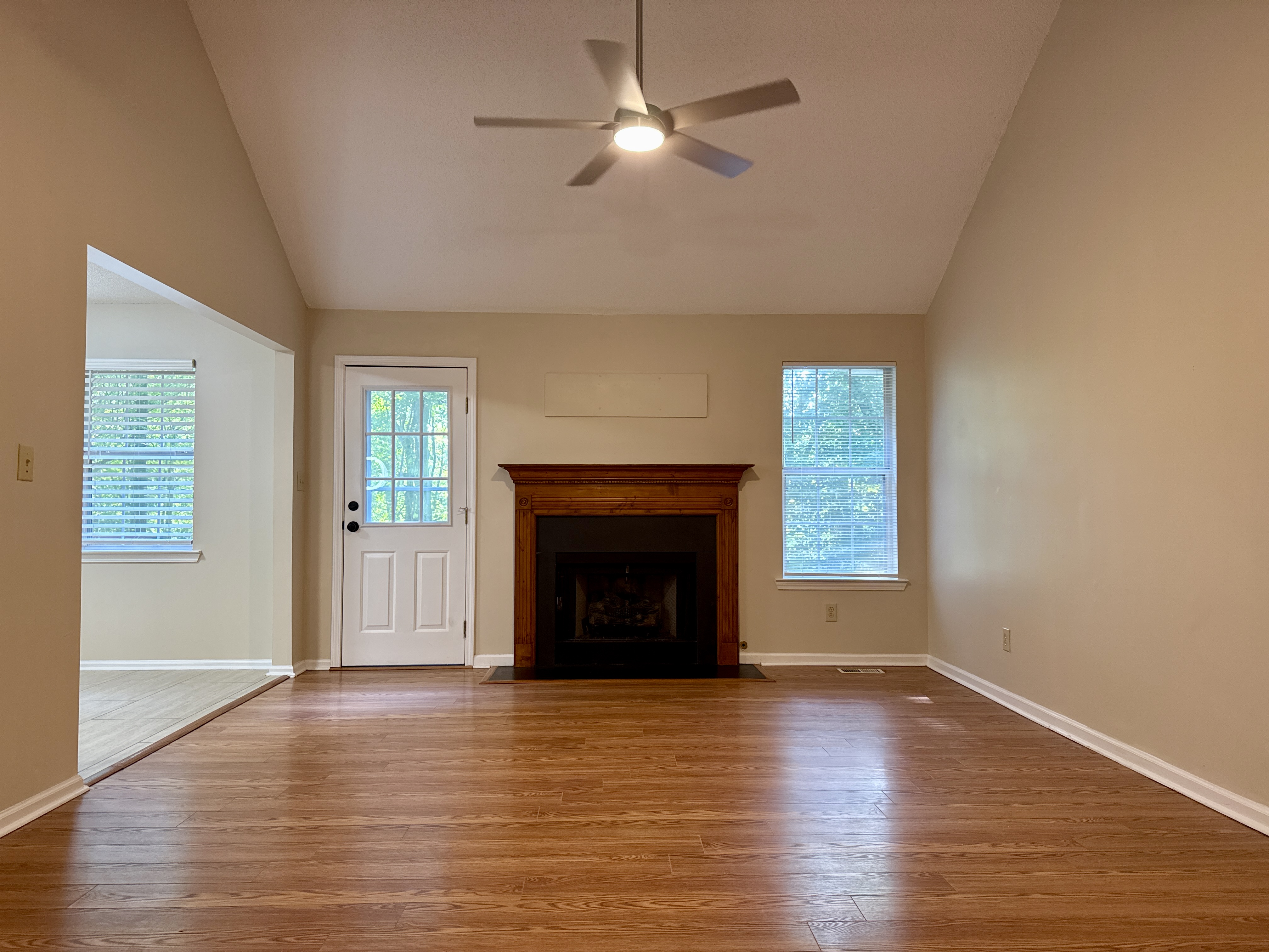 Living room with gas fireplace
